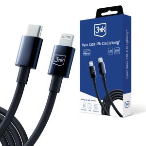 Cablu USB-C la Lightning 20W 5A 1.2m - 3mk Hyper Cable Negru