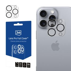 Protecție blindată pentru dispozitivul Apple iPhone 16 Pro - 3mk Lens Pro Full Cover