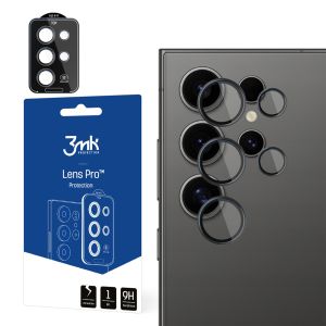 Sticlă rezistentă la lovituri pentru obiectivul aparatului foto Samsung Galaxy S24 Ultra - 3mk Lens Protection Pro Black