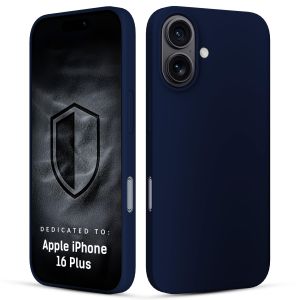 Husă din silicon pentru Apple iPhone 16 Plus - 3mk HARDY® Mellow Case™ Dark Blue