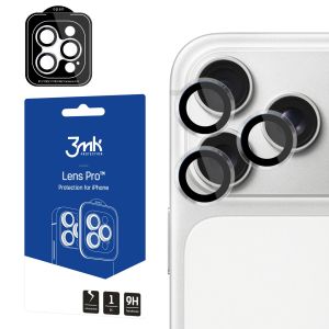 Sticlă rezistentă la lovituri pentru obiectivul aparatului foto Apple iPhone 17 Pro/ iPhone 17 Pro Max - 3mk Lens Protection Pro Black