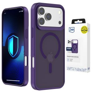 Etui fumé cu MagSafe pentru Apple iPhone 17 Pro - 3mk HARDY® Hazy MagCase™ Purple