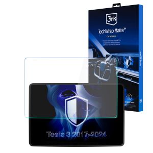 Folie de protecție mată pentru ecranul de navigație pentru Tesla Model 3 2017-24 – 3mk TechWrap Matte™ Center Display