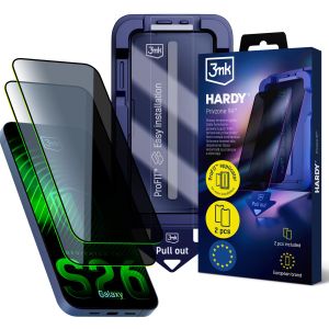 2x Szkło prywatyzujące z aplikatorem na Samsung Galaxy S26 - 3mk Hardy Privzone 9H