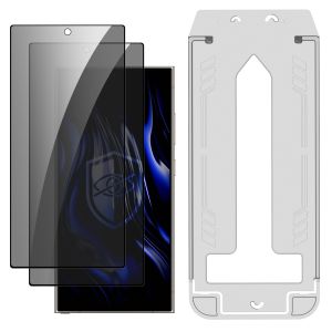2× Sticlă de confidențialitate cu aplicator pentru Samsung Galaxy S24 Ultra – 3mk HARDY® Privzone 9H™