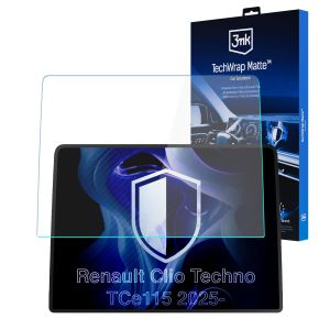 Folie de protecție mată pentru ecranul de navigație pentru Renault Clio Techno TCe115 2025- – 3mk TechWrap Matte™ Center Display