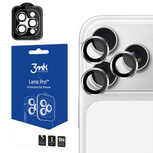 Sticlă rezistentă la lovituri pentru obiectivul aparatului foto Apple iPhone 17 Pro/ iPhone 17 Pro Max - 3mk Lens Protection Pro Black