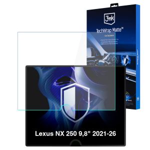 Folie de protecție mată pentru ecranul de navigație pentru Lexus NX 250 9,8" 2021-26 – 3mk TechWrap Matte™ Center Display