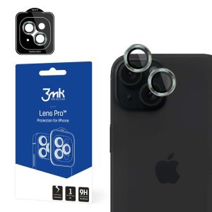 Sticlă rezistentă la lovituri pentru obiectivul aparatului foto Apple iPhone 15 - 3mk Lens Protection Pro Black