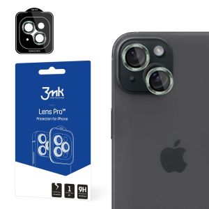 Sticlă rezistentă la lovituri pentru obiectivul aparatului foto Apple iPhone 15 Plus - 3mk Lens Protection Pro Black