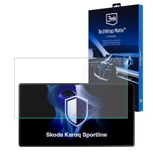 Folie de protecție mată pentru ecranul de navigație pentru Skoda Karoq Sportline – 3mk TechWrap Matte™ Center Display