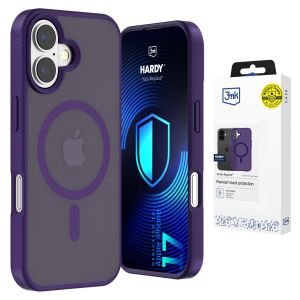 Husă fumurie cu MagSafe pentru Apple iPhone 17 – 3mk HARDY® Hazy MagCase™ Purple