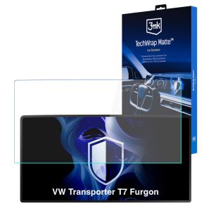 Folie de protecție mată pentru ecranul de navigație pentru VW Transporter T7 Furgon 2024- – 3mk TechWrap Matte™ Center Display