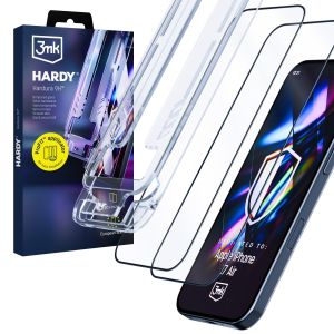 2× Sticlă securizată cu aplicator pentru Apple iPhone Air - 3mk HARDY® Hardura 9H™