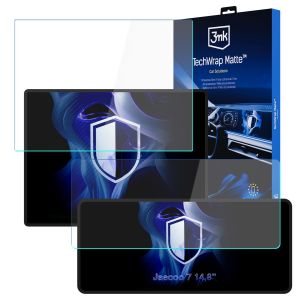 Folie hibridă de protecție pentru ecranul de navigație și panoul de instrumente pentru Jaecoo 7 14,8 inch 2024- - 3mk TechWrap Matte 2in1 (Center Display + Cluster)