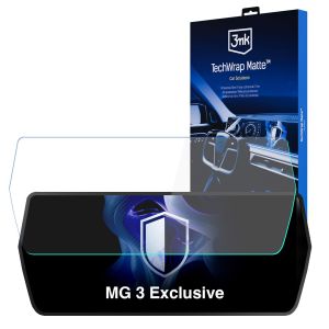 Folie de protecție mată pentru ecranul de navigație pentru MG 3 Exclusive – 3mk TechWrap Matte™ Center Display