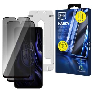 2× Sticlă de confidențialitate cu aplicator pentru Samsung Galaxy A26 5G - 3mk HARDY® Privzone 9H™