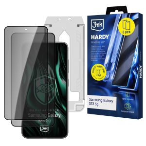 2× Sticlă de confidențialitate cu aplicator pentru Samsung Galaxy S23 5G - 3mk HARDY® Privzone 9H™