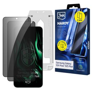 2× Sticlă de confidențialitate cu aplicator pentru Samsung Galaxy S24+ / Galaxy S25+ - 3mk HARDY® Privzone 9H™