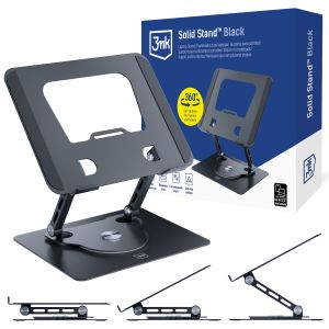 Suport pentru laptop din aluminiu 3mk Solid Stand™ Black