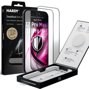 2x Sticlă tratată anti-reflexie 9H pentru Apple iPhone 17 Pro Max/ 18 Pro Max - 3mk HARDY® DeepBlack Anti-Reflective Glass™