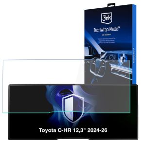 Folie de protecție mată pentru ecranul de navigație pentru Toyota C-HR 12,3" 2024-26 – 3mk TechWrap Matte™ Center Display