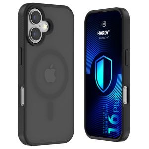 Husă fumurie cu MagSafe pentru Apple iPhone 16 Plus – 3mk HARDY® Hazy MagCase™ Black