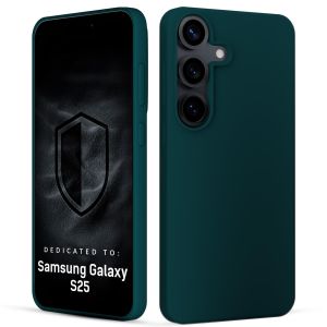 Husă din silicon pentru Samsung Galaxy S25 - 3mk HARDY® Mellow Case™ Dark Green