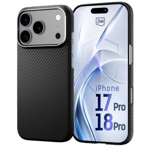 Husă din fibră de aramidă cu MagSafe pentru Apple iPhone 17 Pro/ 18 Pro - 3mk HARDY® Aramid MagCase™