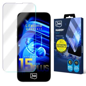Folie superrezistentă pentru Apple iPhone 15 Plus - 3mk HARDY® Tectra™ (garanție pe viață)