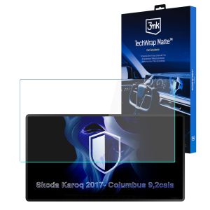 Folie de protecție mată pentru ecranul de navigație pentru Skoda Karoq Columbus 2017- – 3mk TechWrap Matte™ Center Display