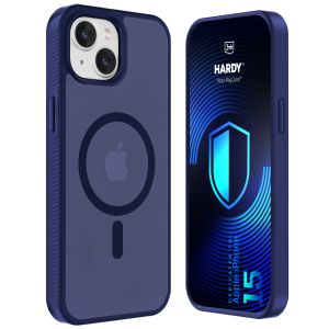 Husă fumurie cu MagSafe pentru Apple iPhone 15 – 3mk HARDY® Hazy MagCase™ Blue
