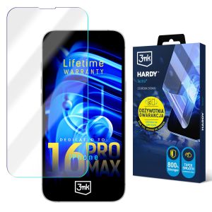 Folie superrezistentă pentru Apple iPhone 16 Pro Max - 3mk HARDY® Tectra™ (garanție pe viață)
