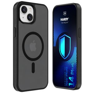 Husă fumurie cu MagSafe pentru Apple iPhone 14 Plus – 3mk HARDY® Hazy MagCase™ Black