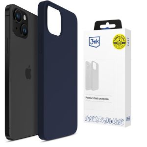 Husă din silicon pentru Apple iPhone 15 Plus - 3mk HARDY® Mellow Case™ Dark Blue
