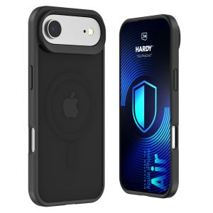 Husă fumurie cu MagSafe pentru Apple iPhone Air – 3mk HARDY® Hazy MagCase™ Black