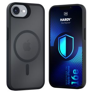 Husă fumurie cu MagSafe pentru Apple iPhone 16E/ iPhone 17E – 3mk HARDY® Hazy MagCase™ Black