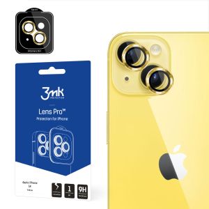 Sticlă securizată pentru obiectivul camerei pentru Apple iPhone 14 3mk Lens Protection Pro Yellow