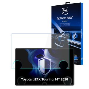 Folie de protecție mată pentru ecranul de navigație pentru Toyota bZ4X Touring 14" 2026- – 3mk TechWrap Matte™ Center Display
