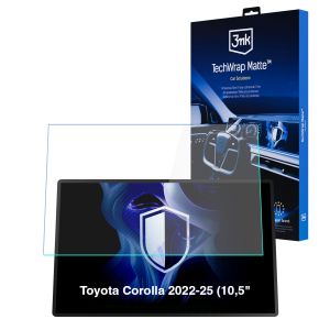 Folie de protecție mată pentru ecranul de navigație pentru Toyota Corolla 2022-25 (10,5") – 3mk TechWrap Matte™ Center Display
