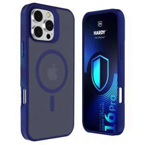 Husă fumurie cu MagSafe pentru Apple iPhone 16 Pro – 3mk HARDY® Hazy MagCase™ Blue