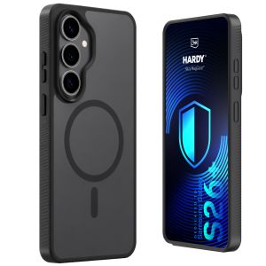 Husă fumurie cu MagSafe pentru Samsung Galaxy S26+ – 3mk HARDY® Hazy MagCase™ Black