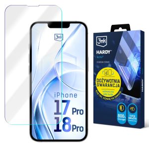 Folie superrezistentă pentru Apple iPhone 17 Pro/ 18 Pro - 3mk HARDY® Tectra™ (garanție pe viață)