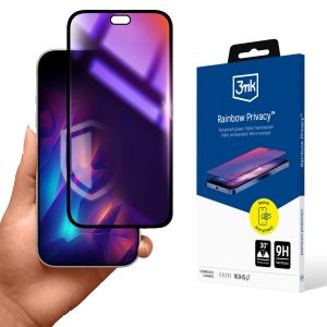 Sticlă securizată cu efect de confidențialitate pentru Apple iPhone 18 Pro Max - 3mk Rainbow Privacy