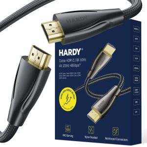 Cablu 3m 3mk HARDY® Cable HDMI 2.1 8K 60Hz 4K 120Hz 48Gbps™ Negru