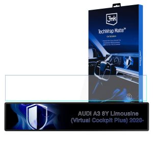 Folie mată de protecție pentru ecranul panoului de instrumente pentru AUDI A3 8Y Limousine (Virtual Cockpit Plus) 2020- - 3mk TechWrap Matte Cluster™