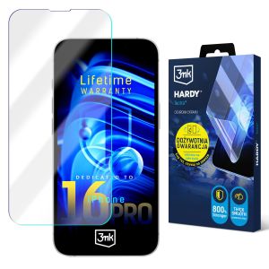 Folie superrezistentă pentru Apple iPhone 16 Pro - 3mk HARDY® Tectra™ (garanție pe viață)
