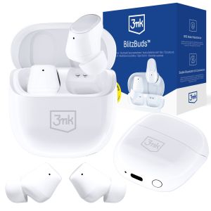 Căști wireless TWS 3mk BlitzBuds™ – Bluetooth 6.0, ENC, Mod Joc, IPX5, 26 h de funcționare