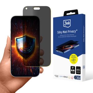 Folie de protecție pentru confidențialitate pentru Apple iPhone 18 Pro - 3mk Silky Matt Privacy