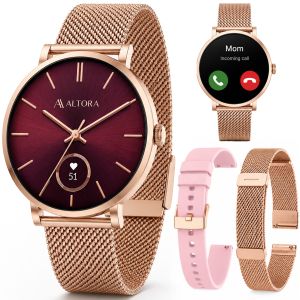 Smartwatch pentru femei cu ecran AMOLED și funcție apelare 3mk Altora™ Vivid Lady